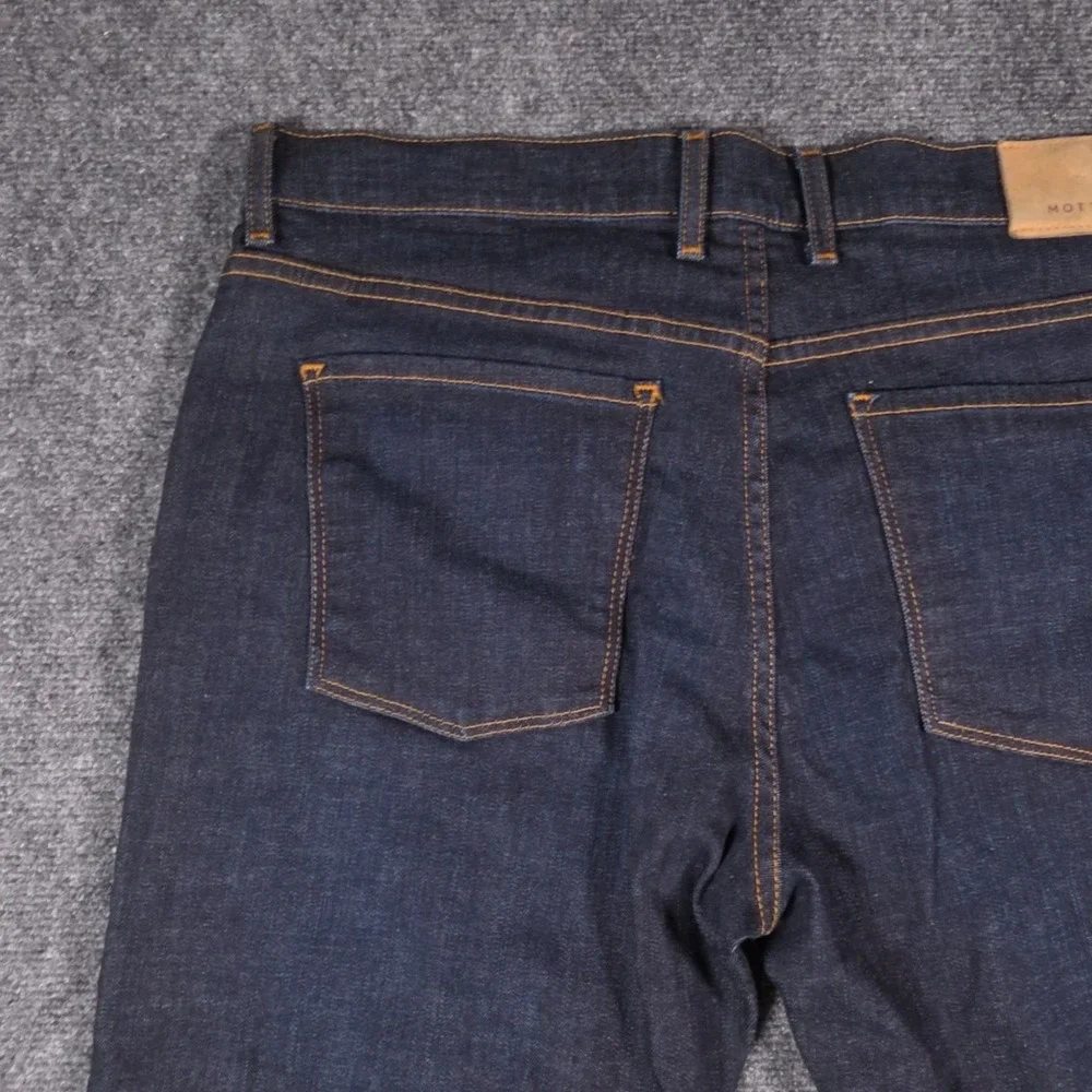 Mott & Bow Crosby Slim Jeans Mens 36x32 Dark Indigo Blue Straight Leg Denim